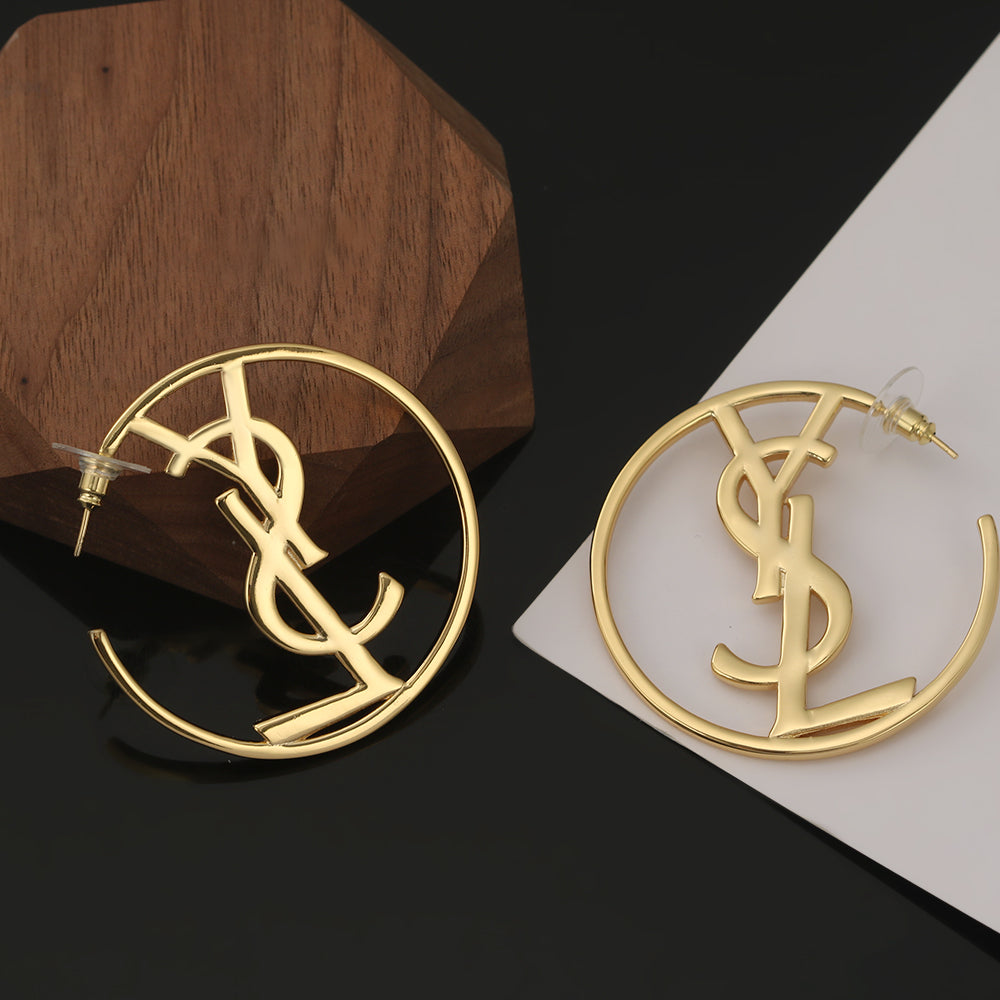 18K Saint Monogram Earrings