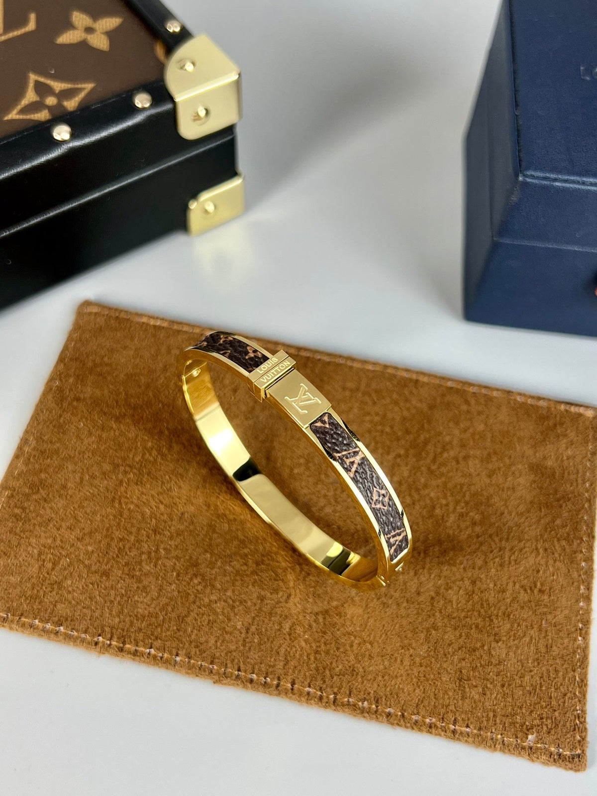 18K Louis Leather Bracelet