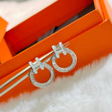 18K Clic H Diamond Earrings