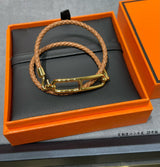 18K Roulis Double Tour Brown H Bracelet