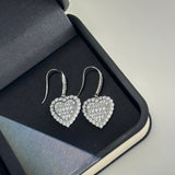 18K T Heart Diamonds Earrings