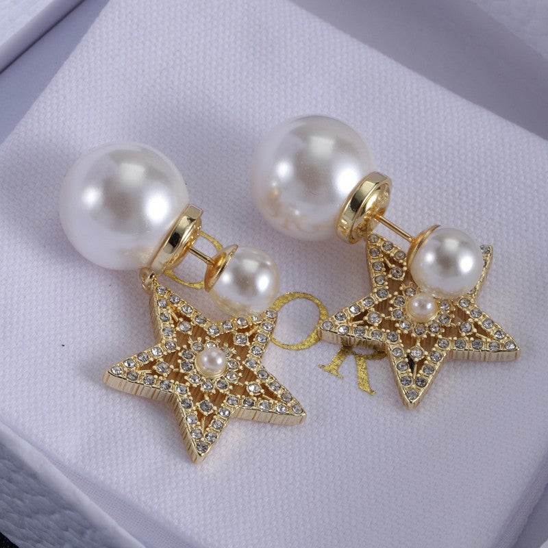 18K CD Tribales Star Diamond Earrings