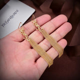 18K Saint Monogram Tassels Earrings