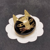 18K CC Cat Brooch
