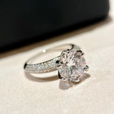 18K T Pave Tiffany Setting Engagement Ring