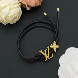 18K Louis Black Chain Gold Bracelet