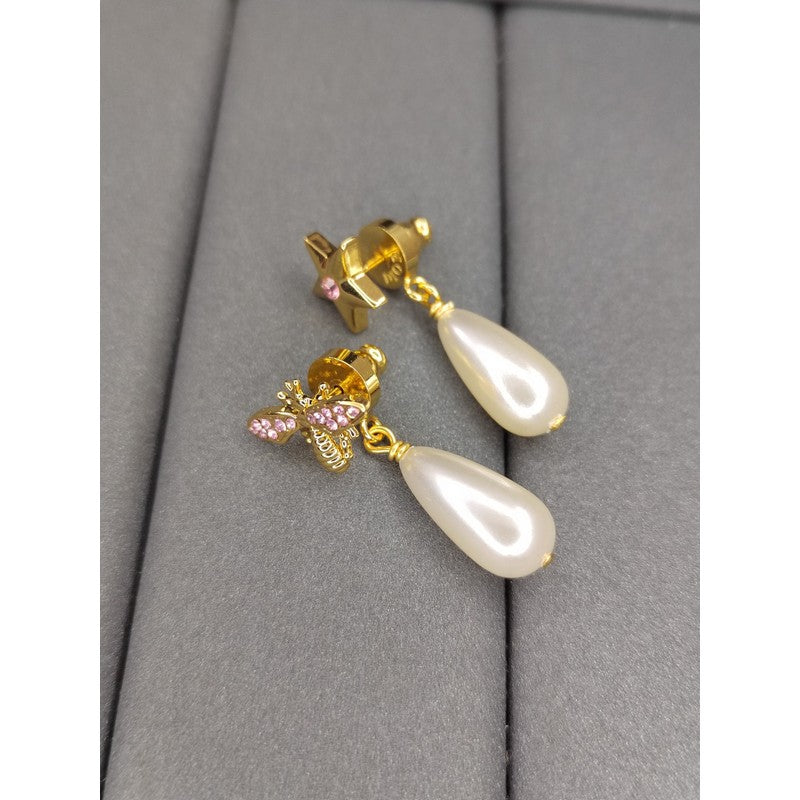 18K CD Pearl Earrings