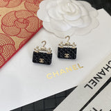 18K CC Classic Bag Pendant Earrings
