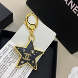 18K CC Black Gold Star Brooch