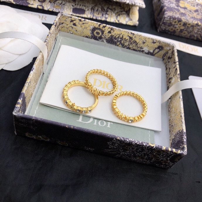 18K CD Star Set Of Three Rings