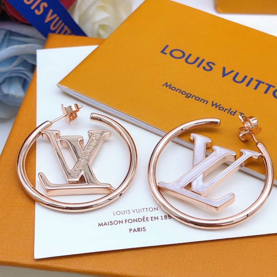 18K Louis Louise Hoop Pearls Earrings