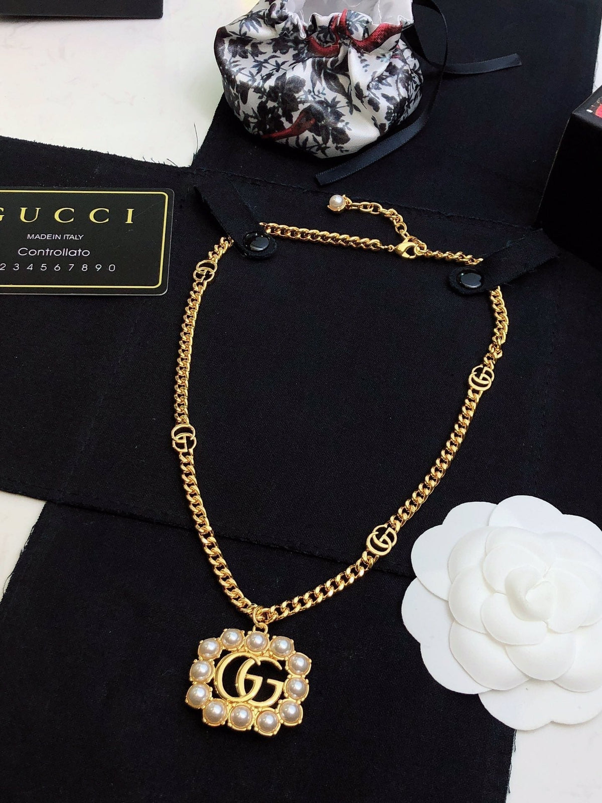 18K GG Pearl Necklace