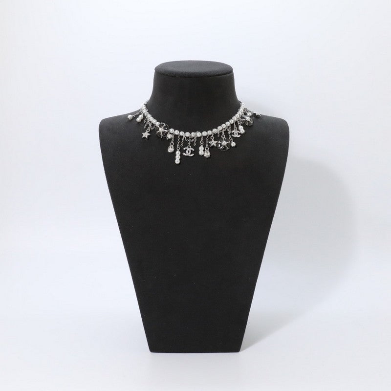 18K CC Camellia Pearl Chain Necklace
