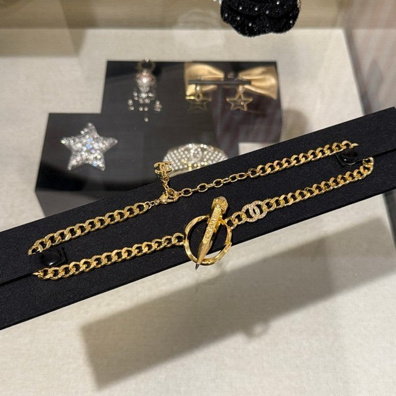18K CC 25K Pen Choker Necklace