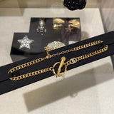 18K CC 25K Pen Choker Necklace