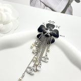 18K CC Camellia Tassel Brooch