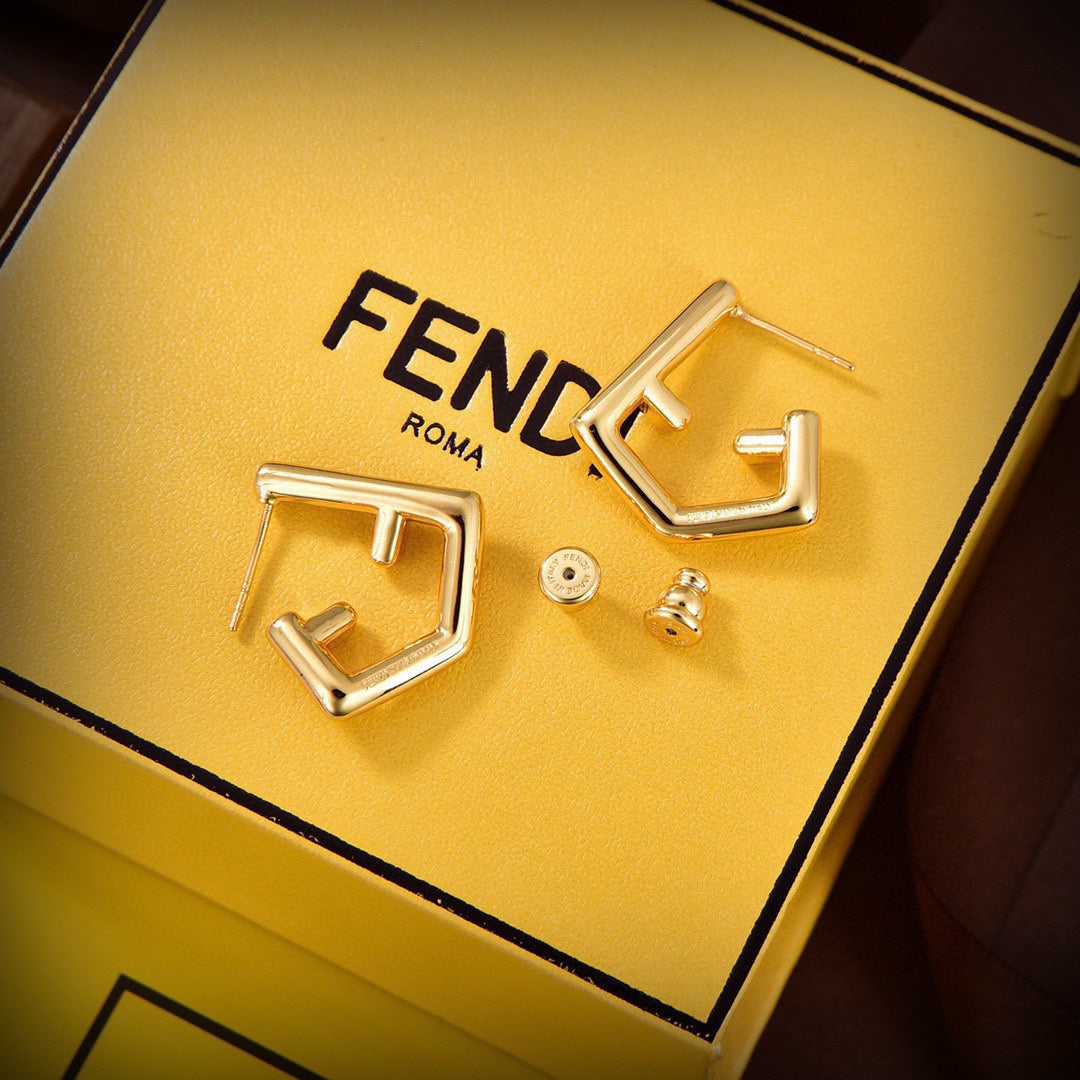 18K F First Earrings