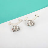 18K T Smile Diamond Earrings
