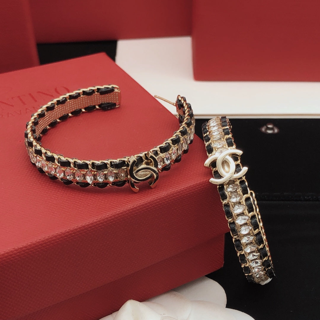 18K CC Strass Earrings