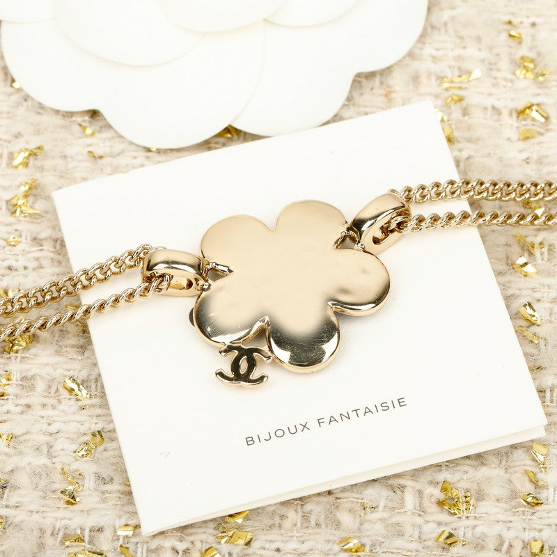 18K CC 26A Blue Flower Necklace