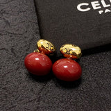 18K Triomphe Red Earrings