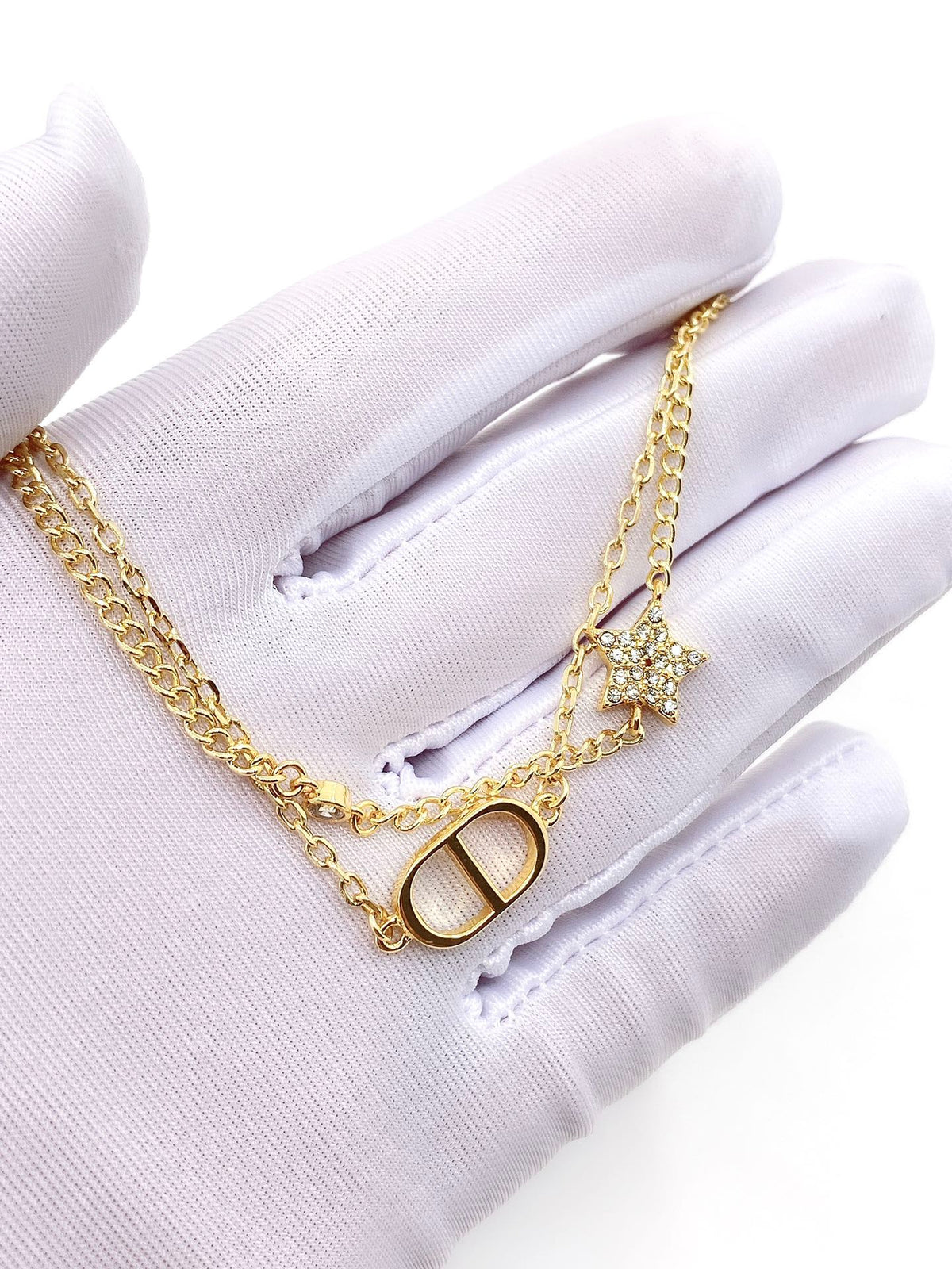 18K CD Star Diamond Bracelet
