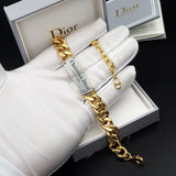 18K CD Chain Link Bracelet