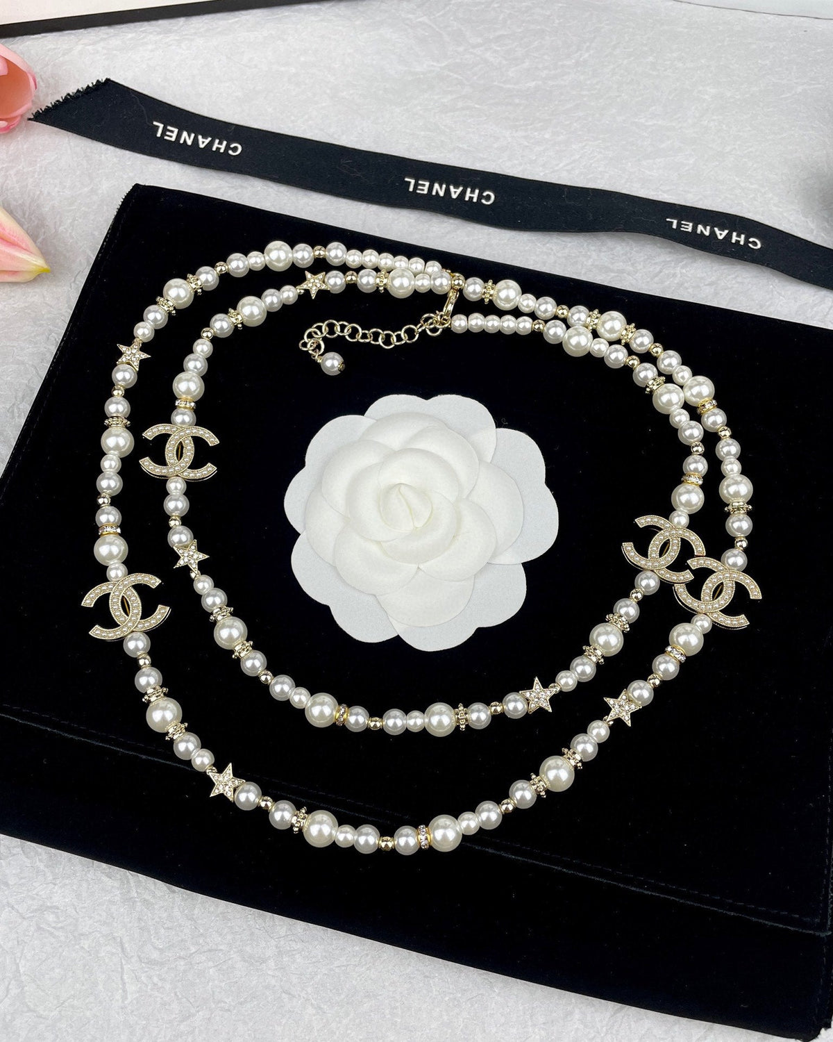 18K CC Pearls Necklace