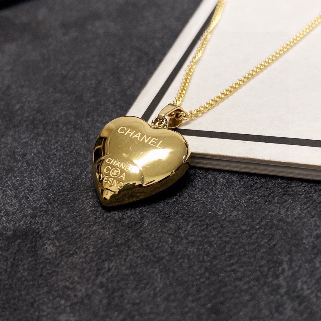 18K CC Blue Heart Necklace