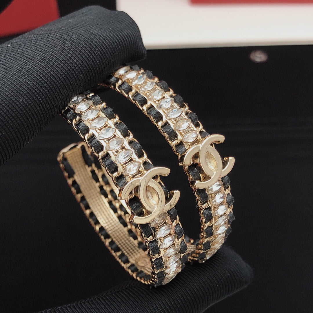 18K CC Strass Earrings