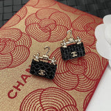 18K CC Classic Bag Pendant Earrings