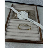 18K CC Zircon Cuff Bracelet