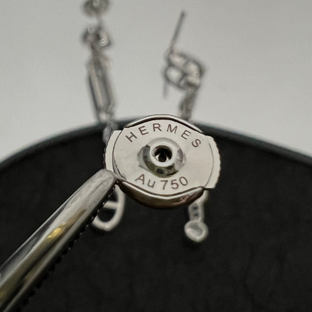 18K Chaine D'ancre Chaos H Earrings