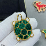 18K Lucky Animals Turtle Clip Brooch