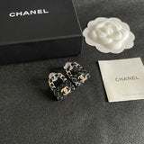 18K CC Color Bag Gold Earrings