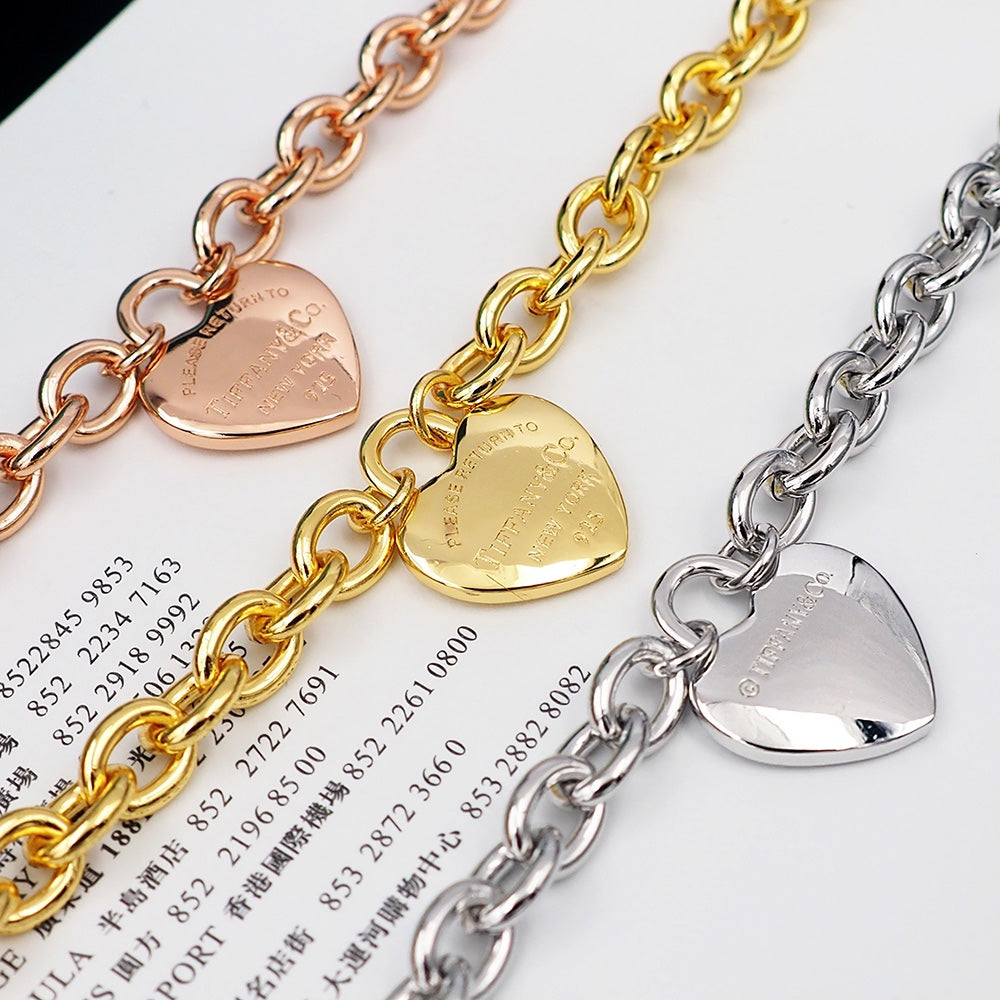 18K T Tag Chain Bracelet