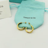 18K Atlas X Hoop Earrings