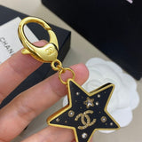 18K CC Black Gold Star Brooch