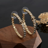 18K CC Crystal Earrings