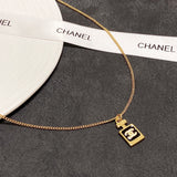 18K CC Perfume Bottle Necklace