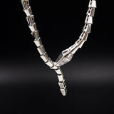 18K BV Serpenti Viper Demi-Pave Diamonds Necklace