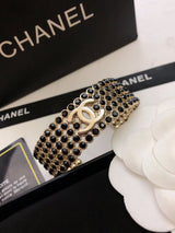 18K CC Black Cuff Bracelet