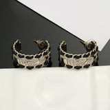 18K CC Strass Earrings
