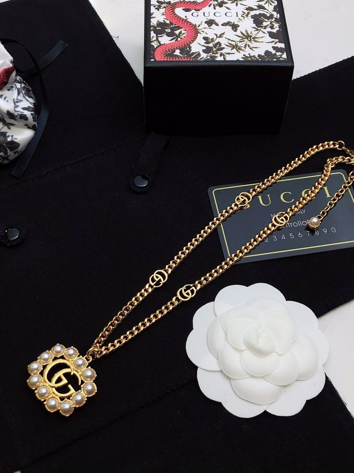 18K GG Pearl Necklace