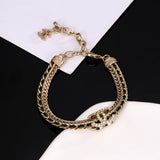 18K CC Strass Chain Bracelet