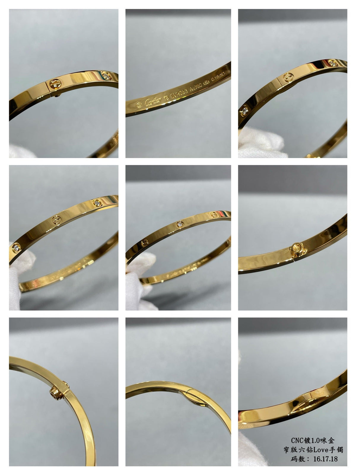 18K Love Ten Diamonds Small Bracelet
