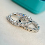 18K T Hoop Diamonds Earrings
