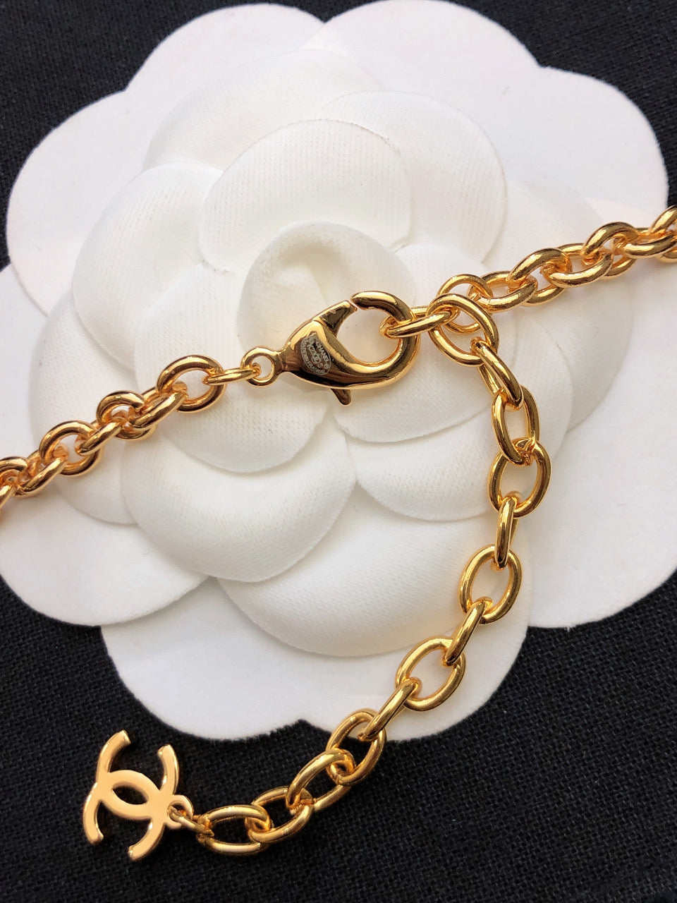18K CC Pink Flowers Necklace