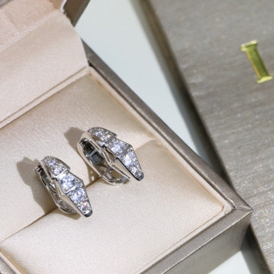 18K BV Serpenti Diamond Earrings