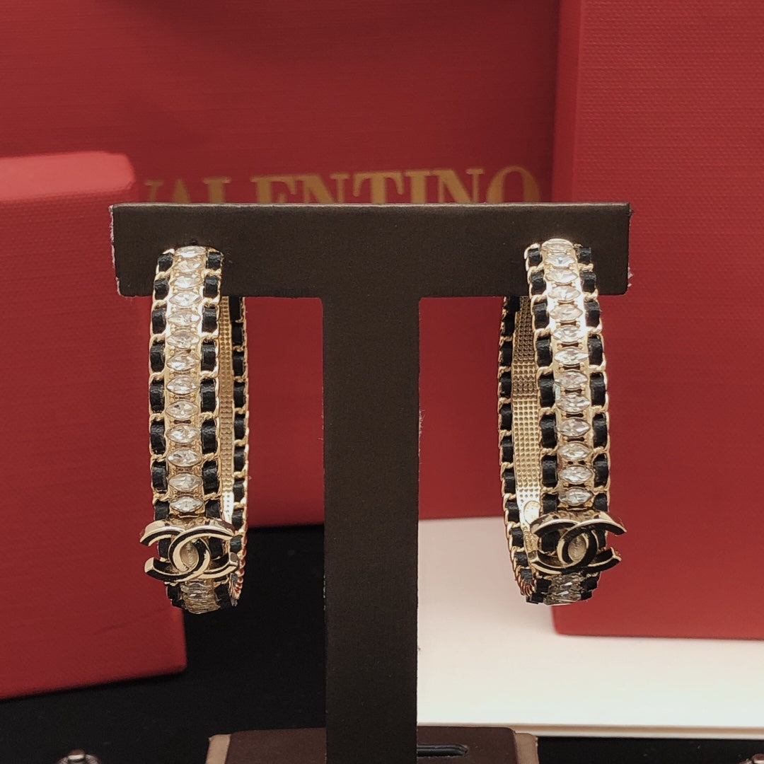 18K CC Strass Earrings
